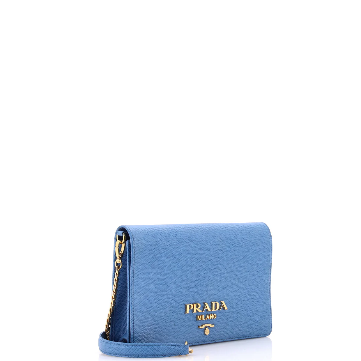 Chain Wallet Crossbody Saffiano Leather - Deep Luxury