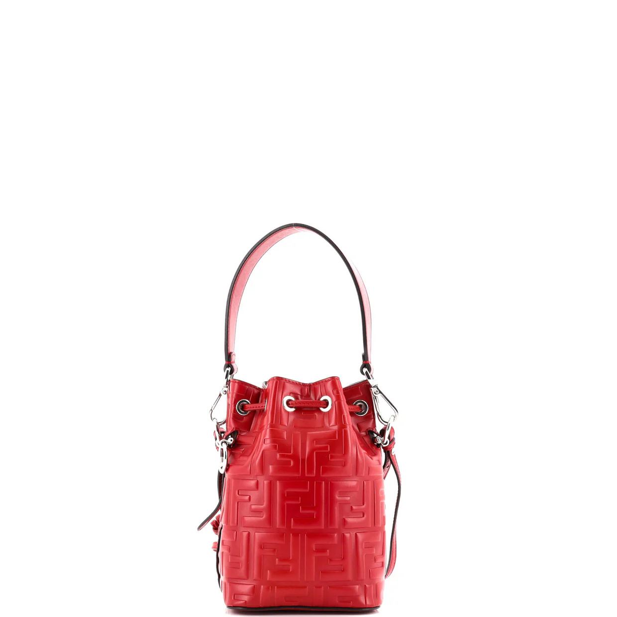 Mon Tresor Bucket Bag Zucca Embossed Leather Mini - Deep Luxury