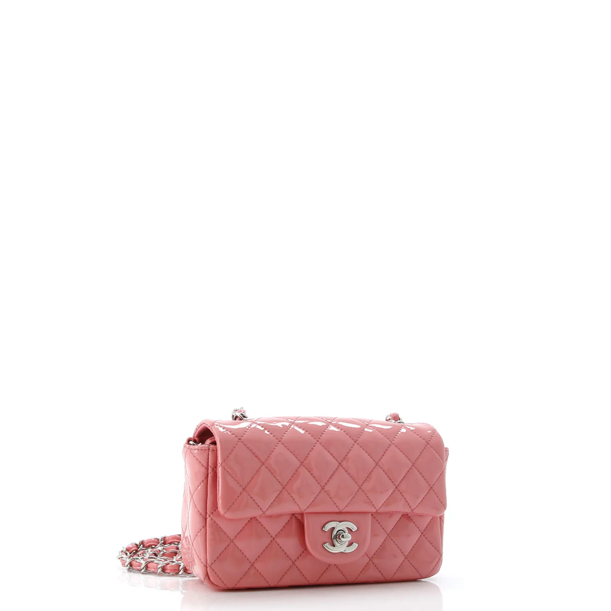 Classic Single Flap Bag Quilted Patent Mini - Deep Luxury