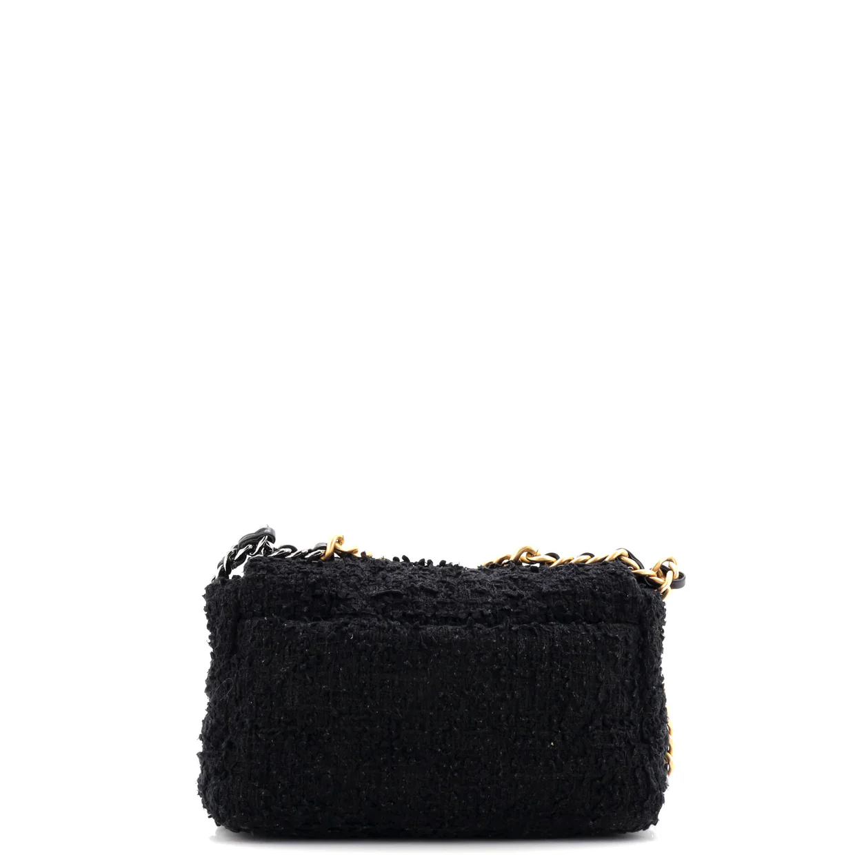 19 Flap Bag Quilted Tweed Medium - Deep Luxury