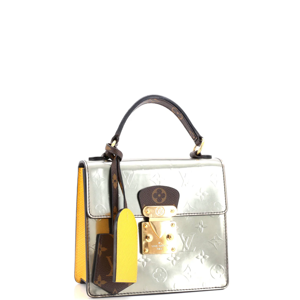 Spring Street NM Handbag Monogram Vernis with Monogram Canvas and Epi Leather - Deep Luxury