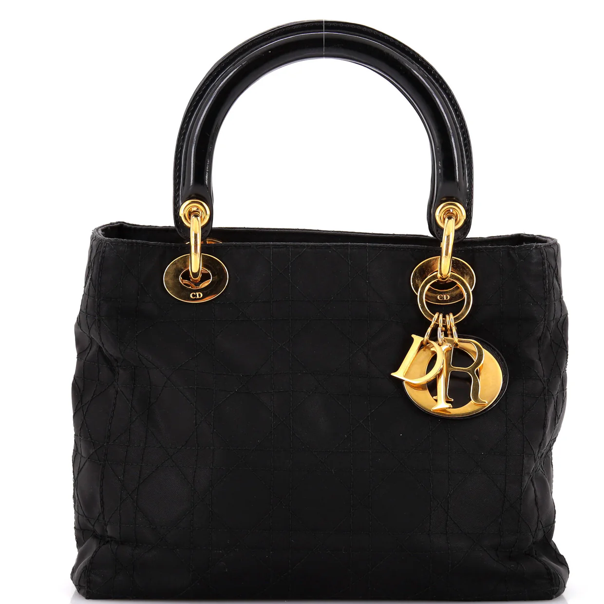 Vintage Lady Dior Bag Cannage Quilt Nylon Medium - Deep Luxury