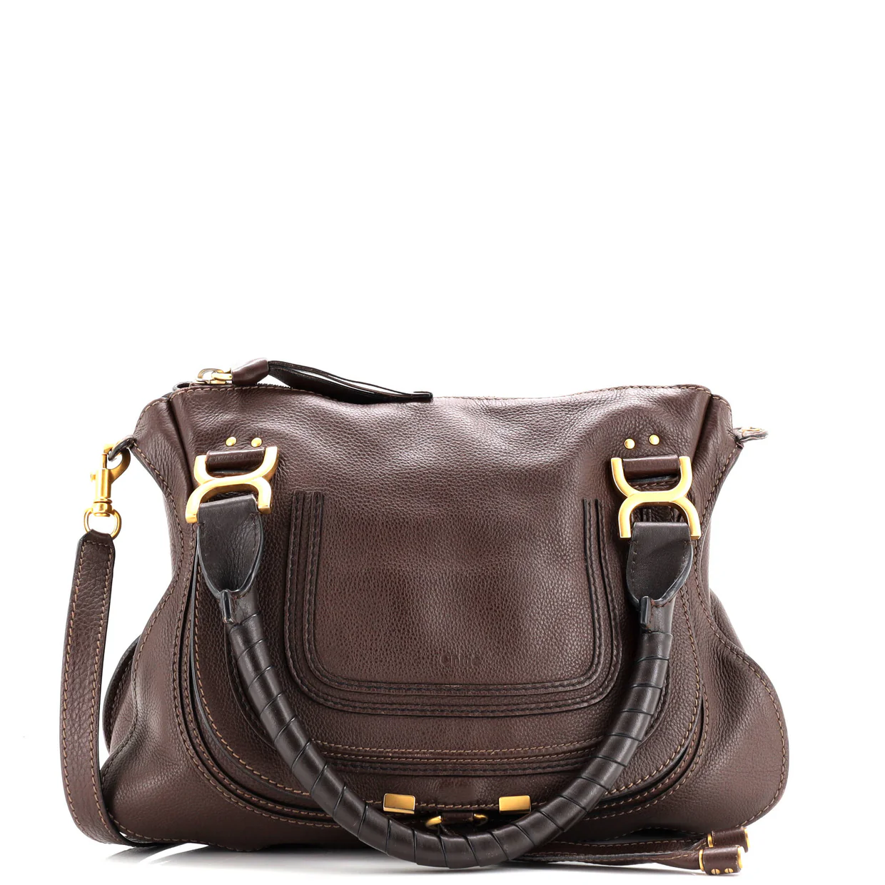 Marcie Satchel Leather Medium - Deep Luxury