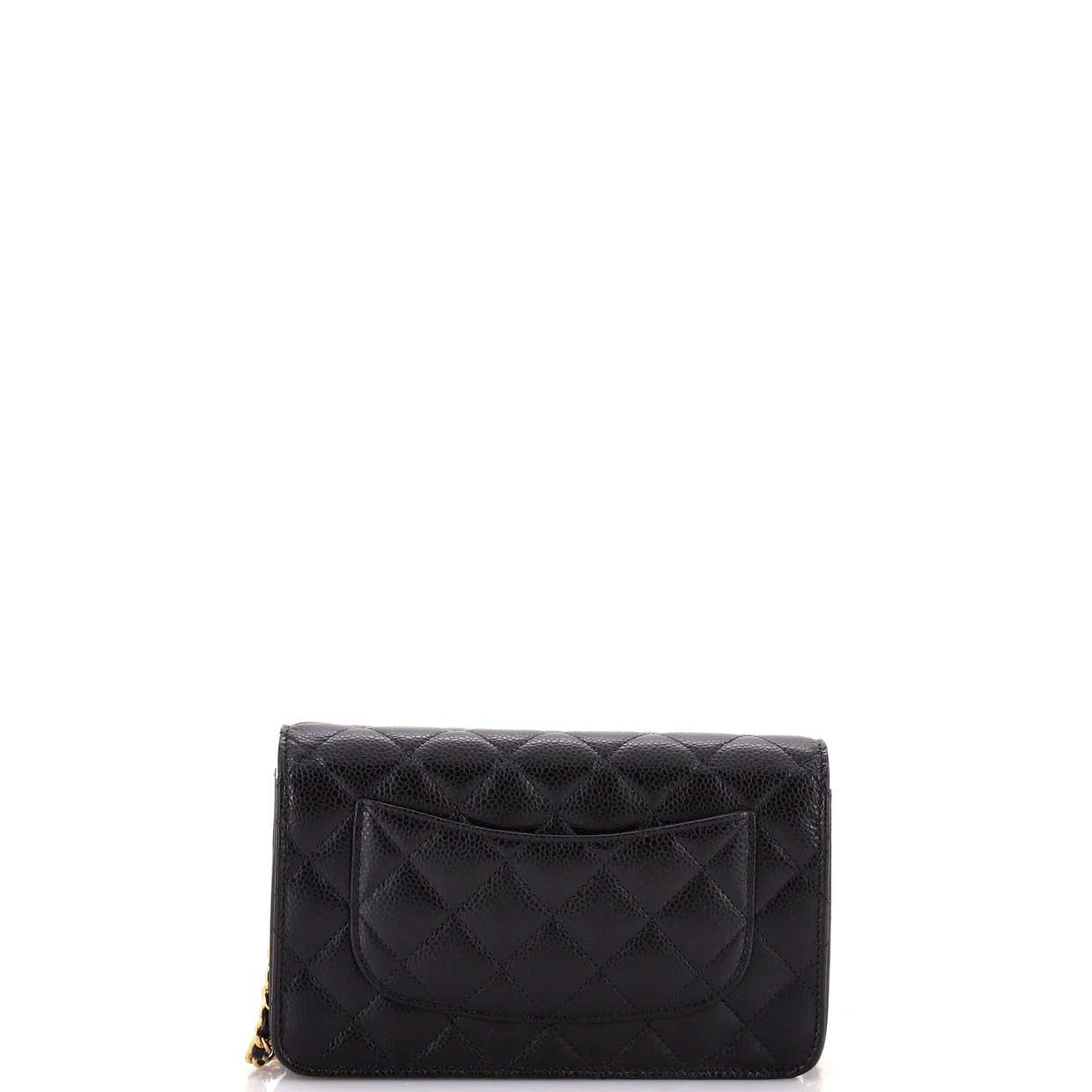 Turnlock CC Wallet on Chain Quilted Caviar - Deep Luxury
