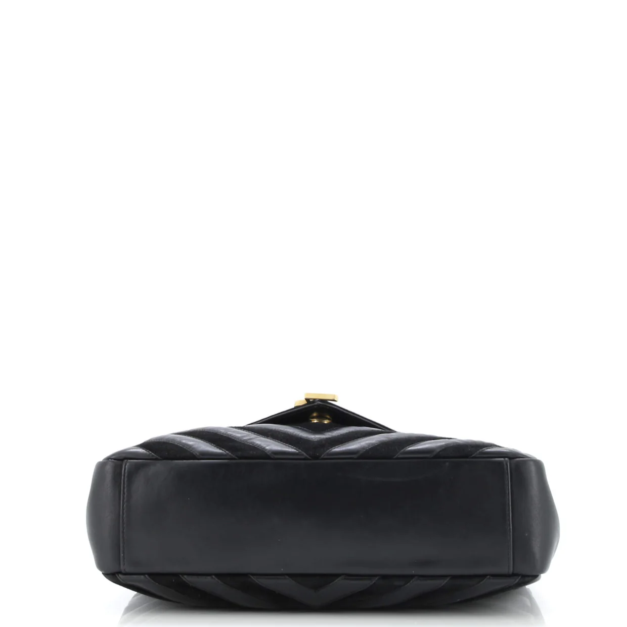 Classic Monogram College Bag Matelasse Chevron Leather and Suede Large - Deep Luxury