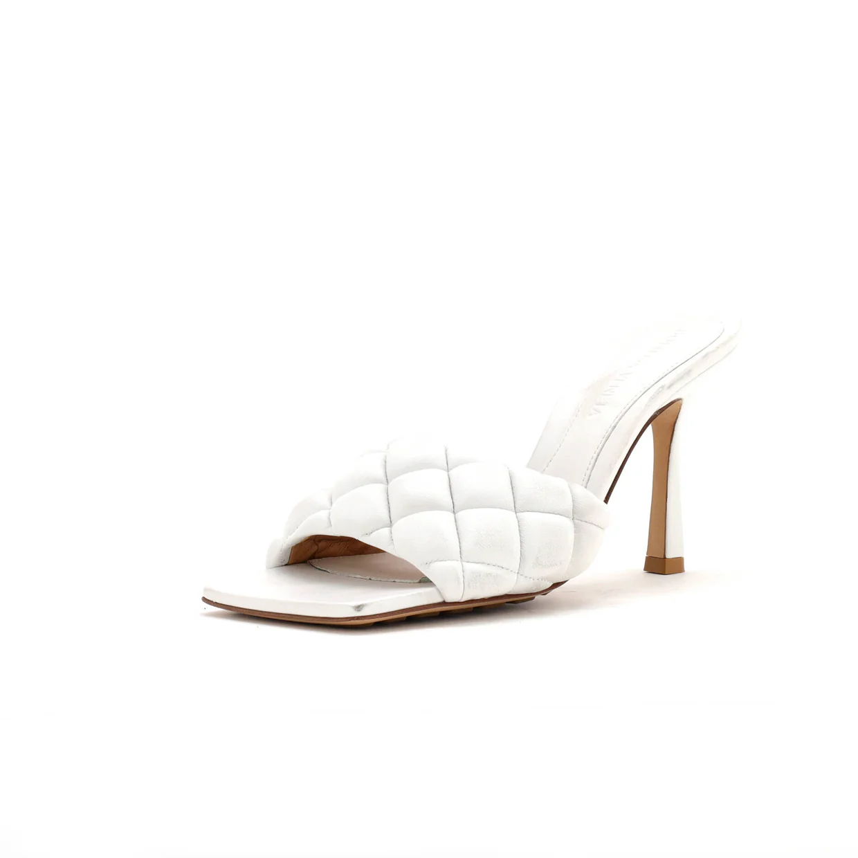 Women's The Padded Heeled Sandals Quilted Leather - Deep Luxury