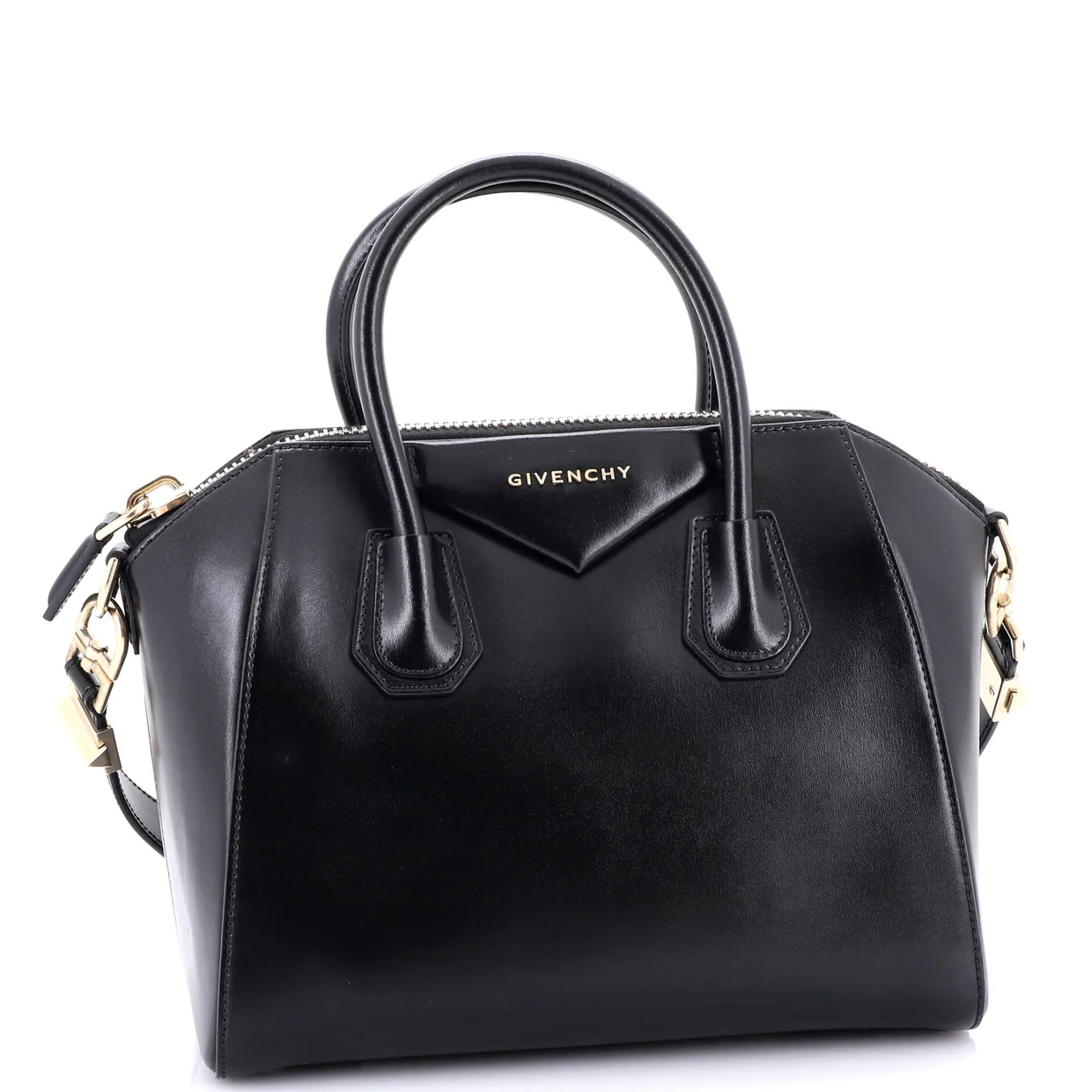 Antigona Bag Glazed Leather Small - Deep Luxury