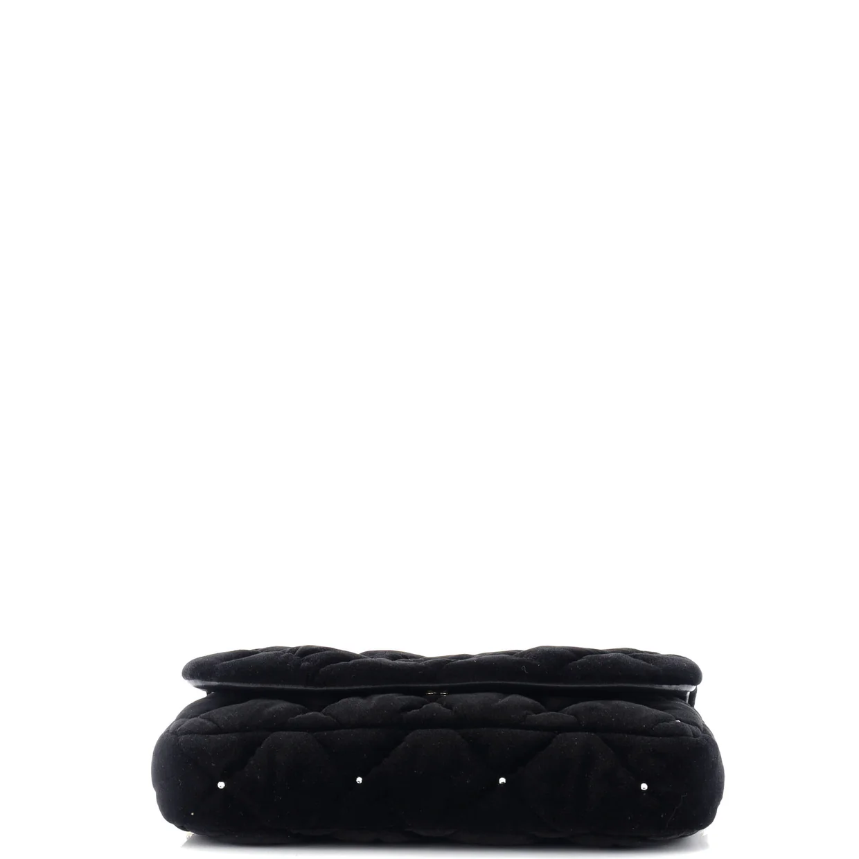 CC Chain Clutch Quilted Velvet with Crystals - Deep Luxury