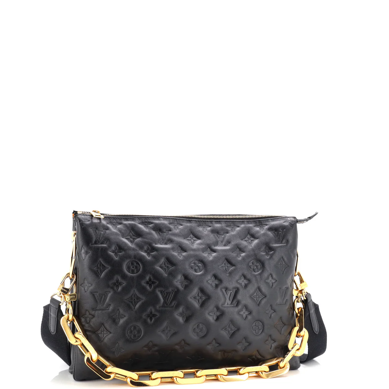 Coussin Bag Monogram Embossed Lambskin MM - Deep Luxury