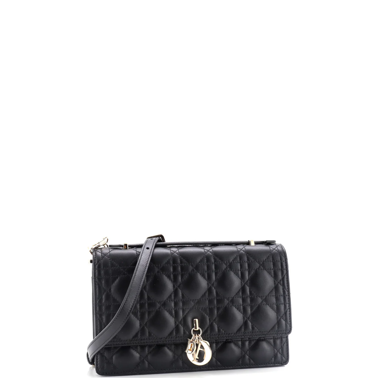 My Dior Top Handle Flap Bag Cannage Quilt Lambskin Small - Deep Luxury