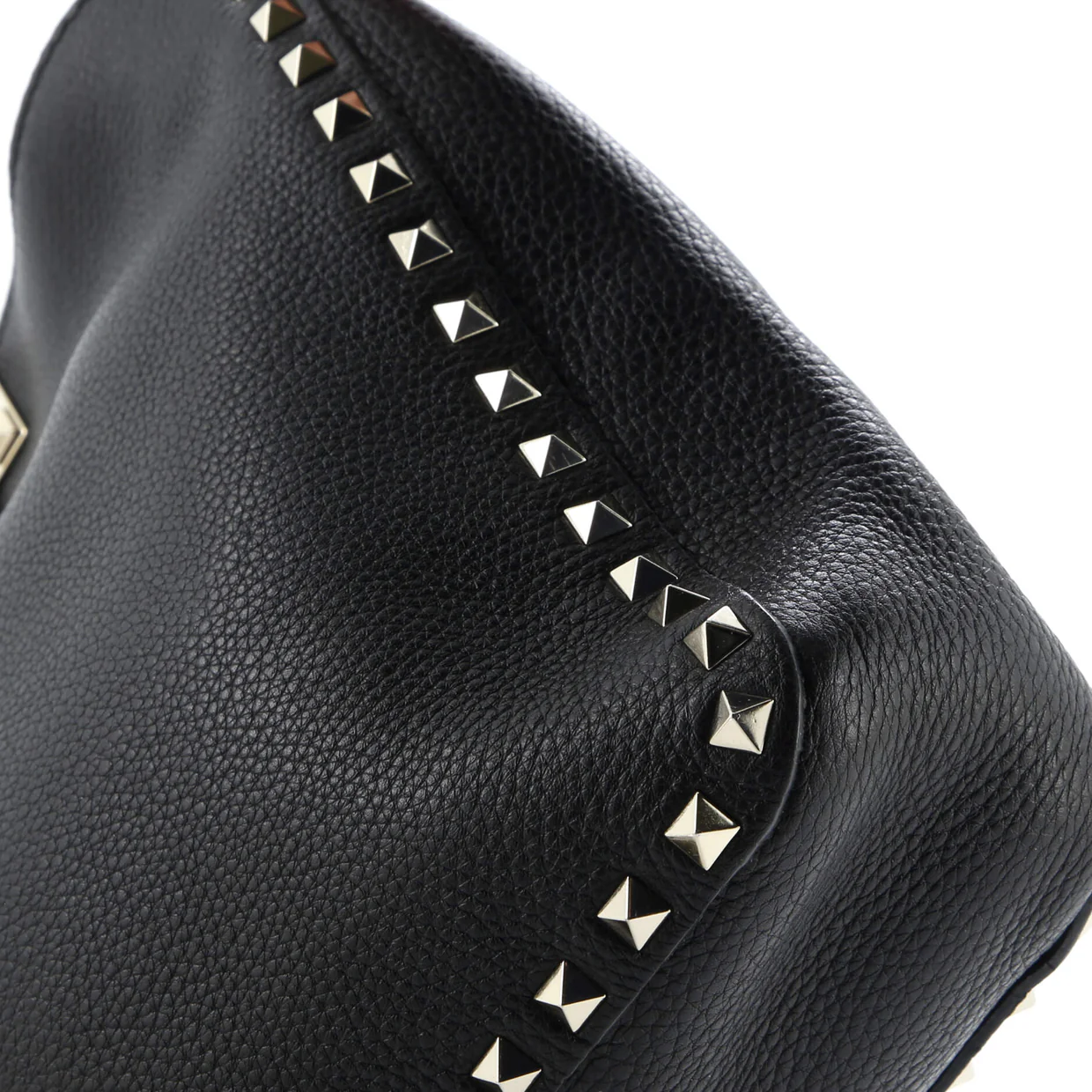 Rockstud Flip Lock Messenger Bag Leather Small - Deep Luxury