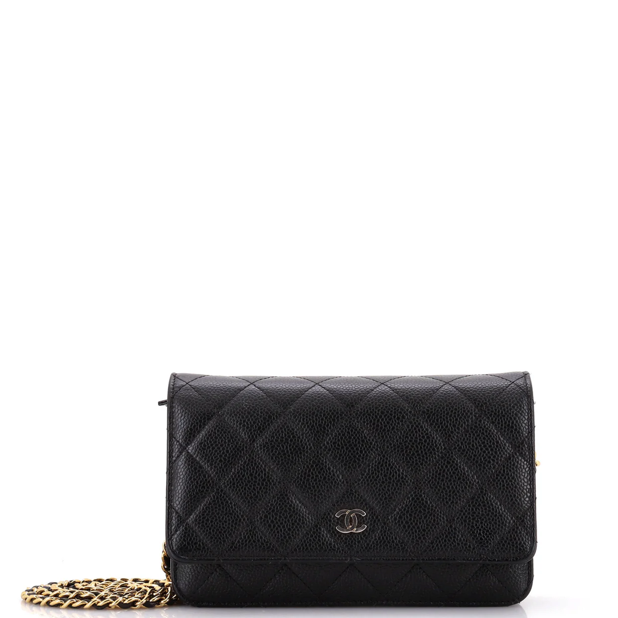 Wallet on Chain Quilted Caviar - Deep Luxury