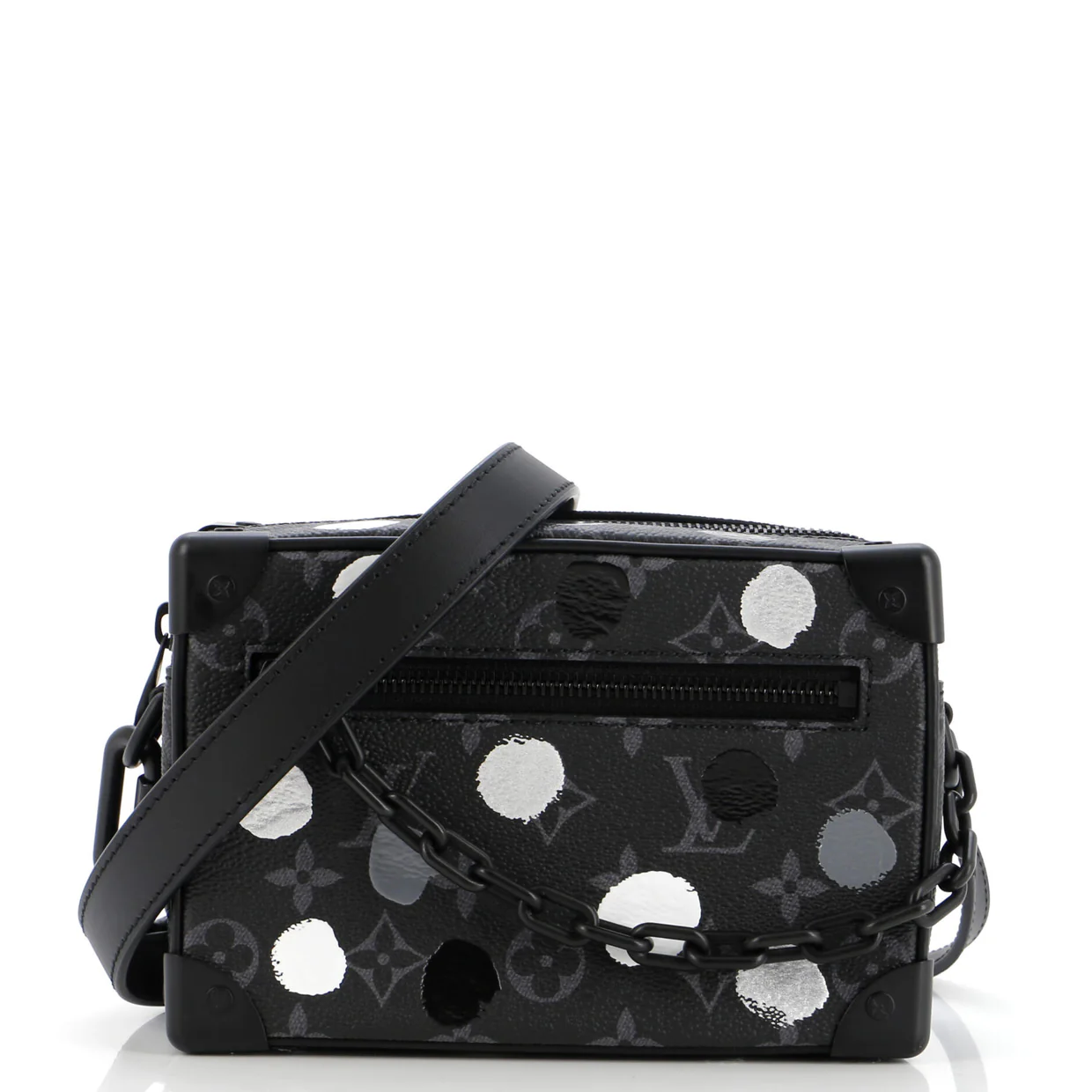 Soft Trunk Bag Yayoi Kusama Painted Dots Monogram Eclipse Canvas Mini - Deep Luxury