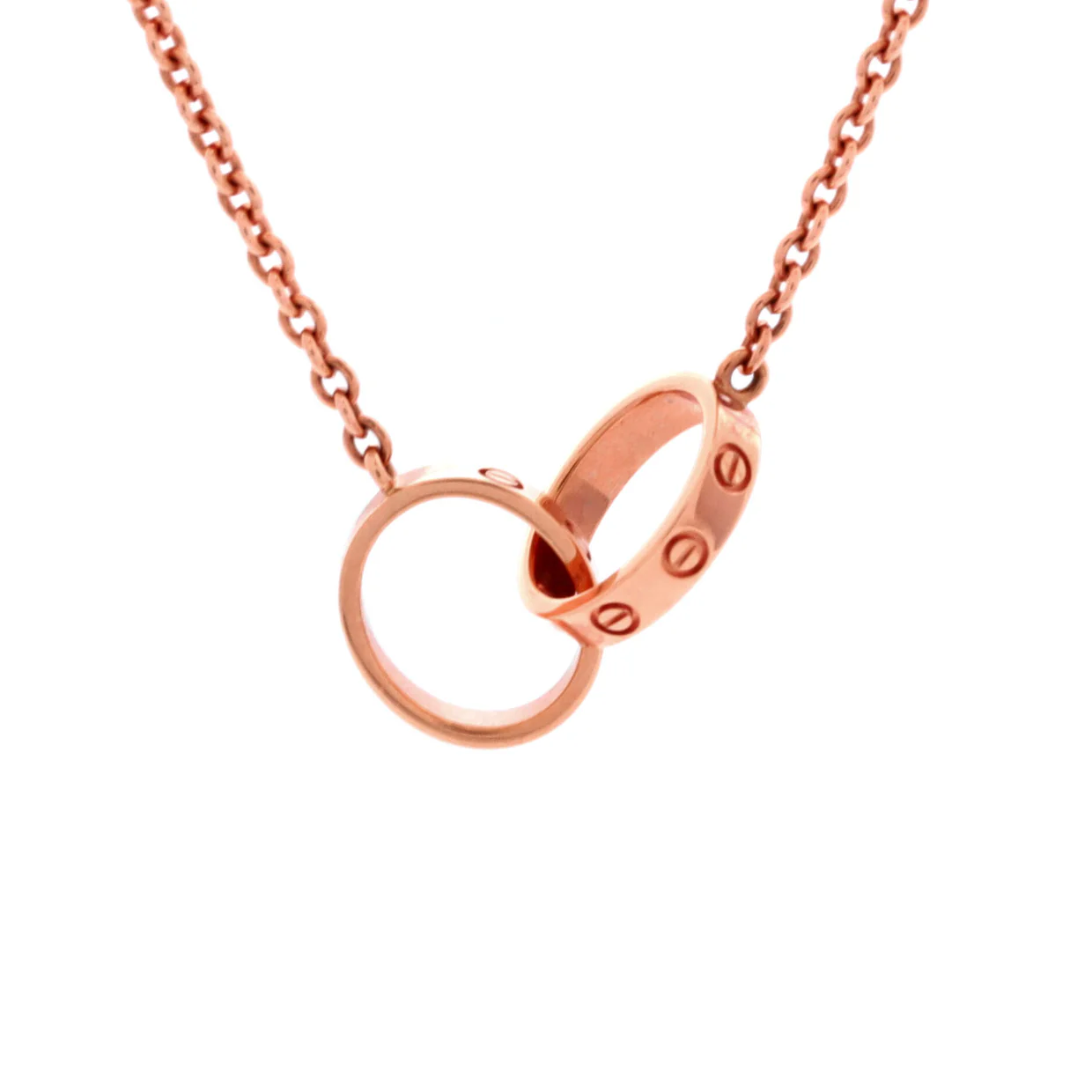 Love Interlocking Necklace 18K Rose Gold - Deep Luxury
