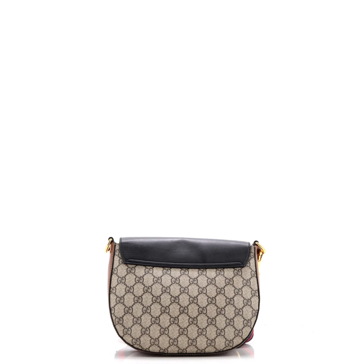 Padlock Saddle Shoulder Bag GG Coated Canvas and Leather Medium - Deep Luxury