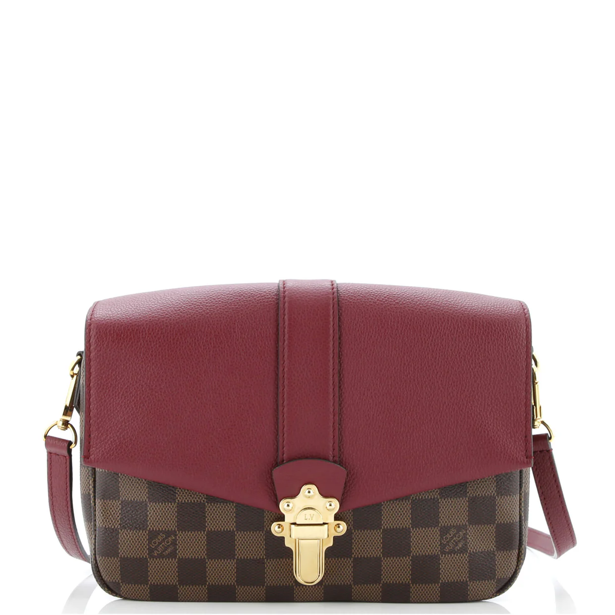 Clapton Handbag Damier and Leather PM - Deep Luxury