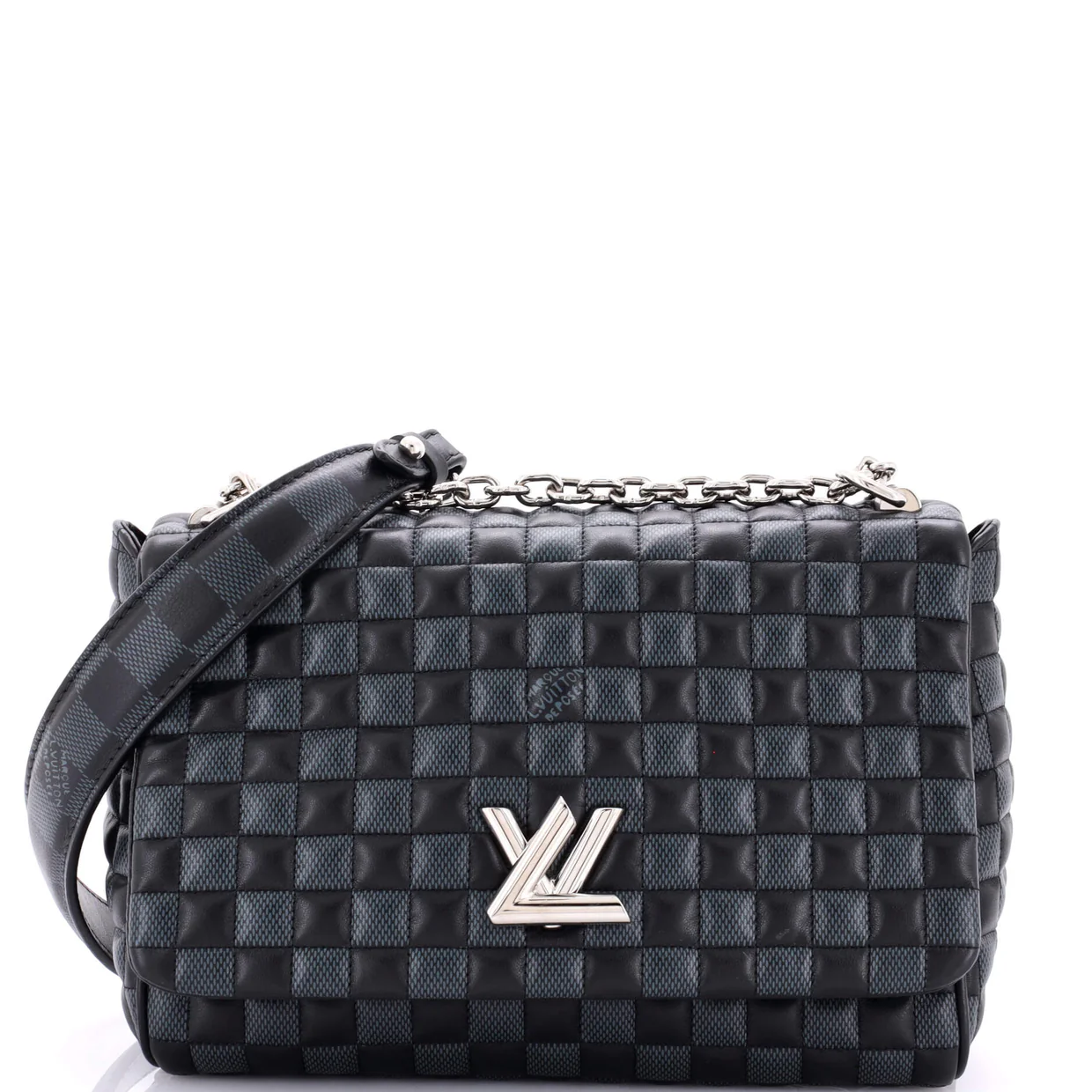 Twist Handbag Damier Quilted Calf Leather MM - Deep Luxury