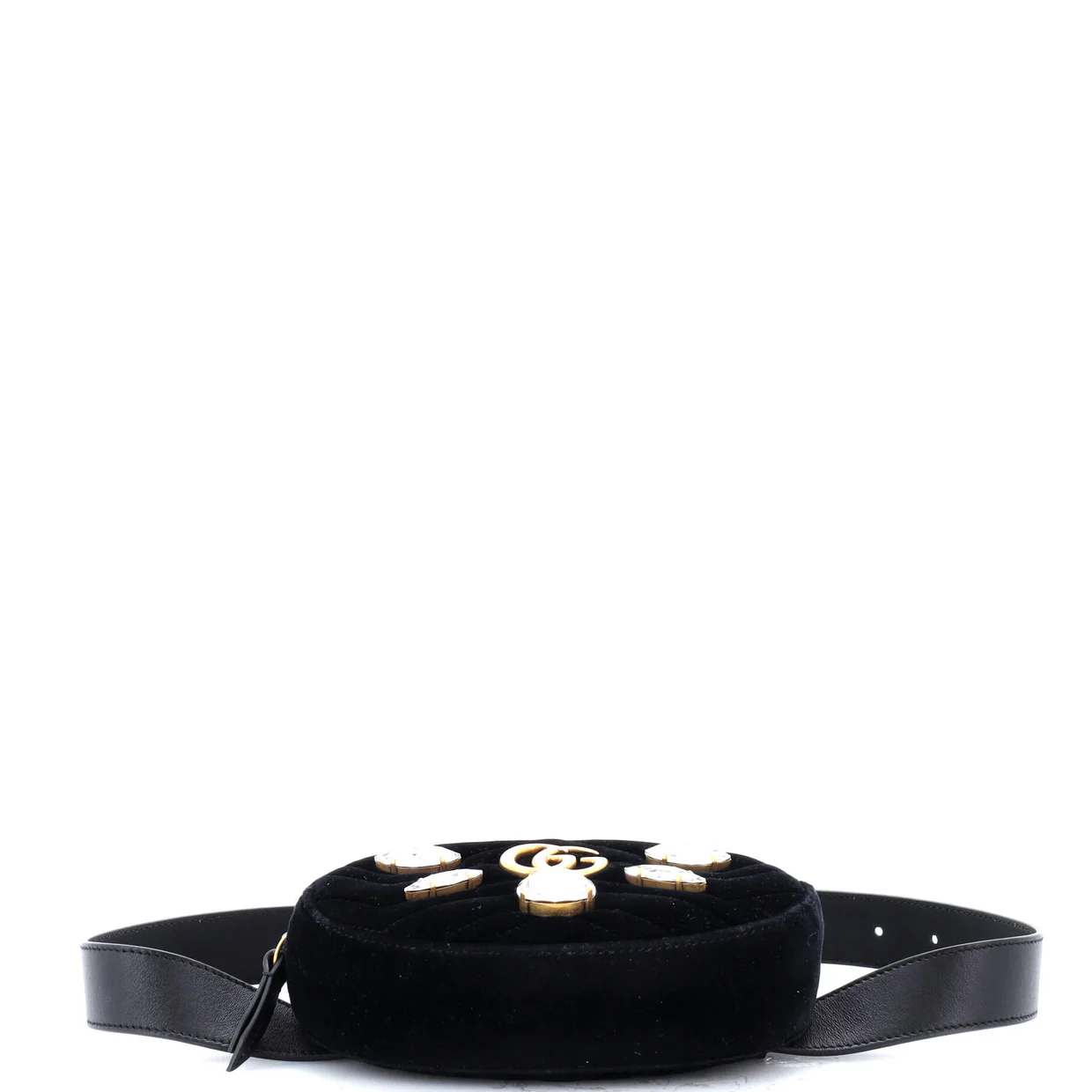 GG Marmont Belt Bag Embellished Matelasse Velvet - Deep Luxury