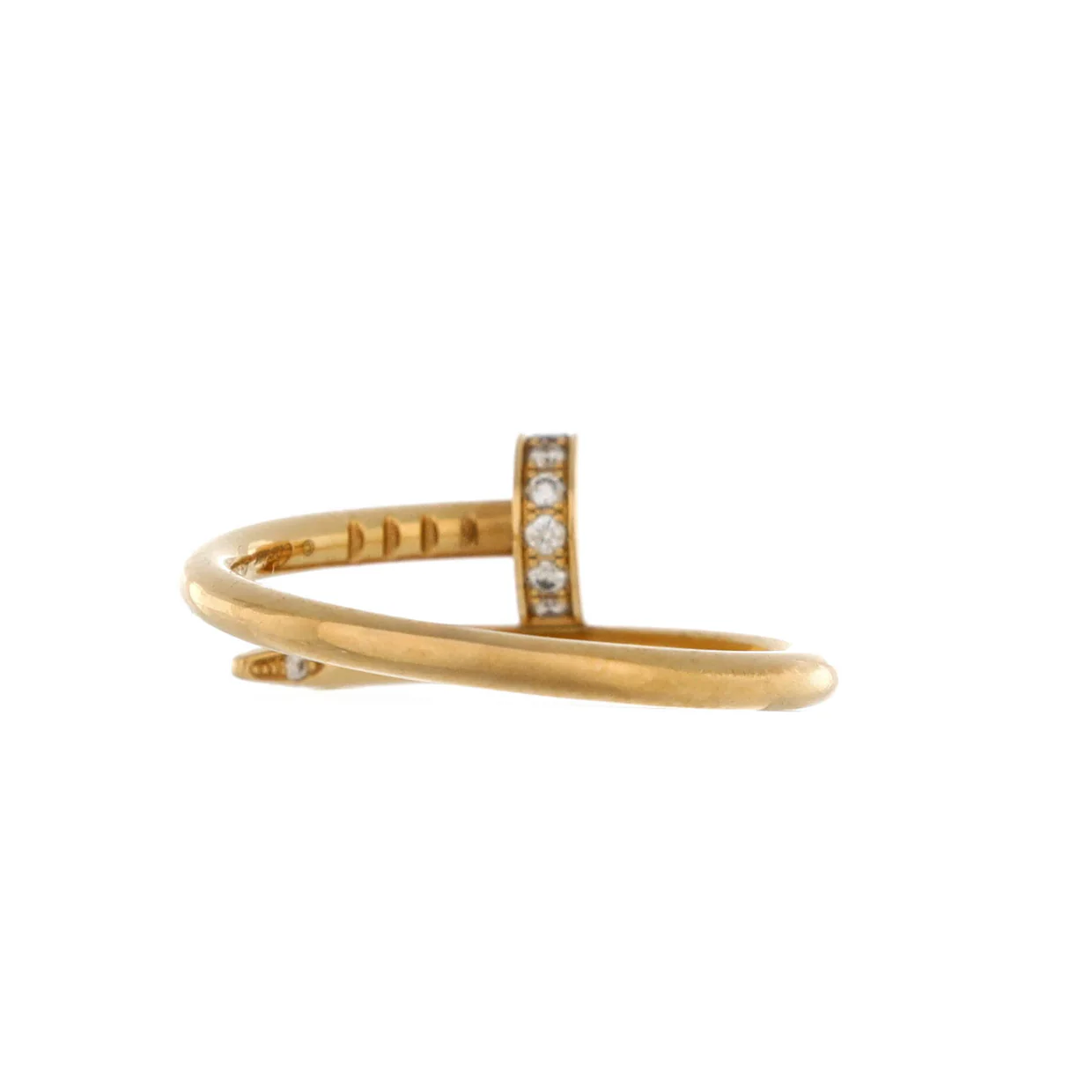 Juste un Clou Ring 18K Yellow Gold and Diamonds Small - Deep Luxury