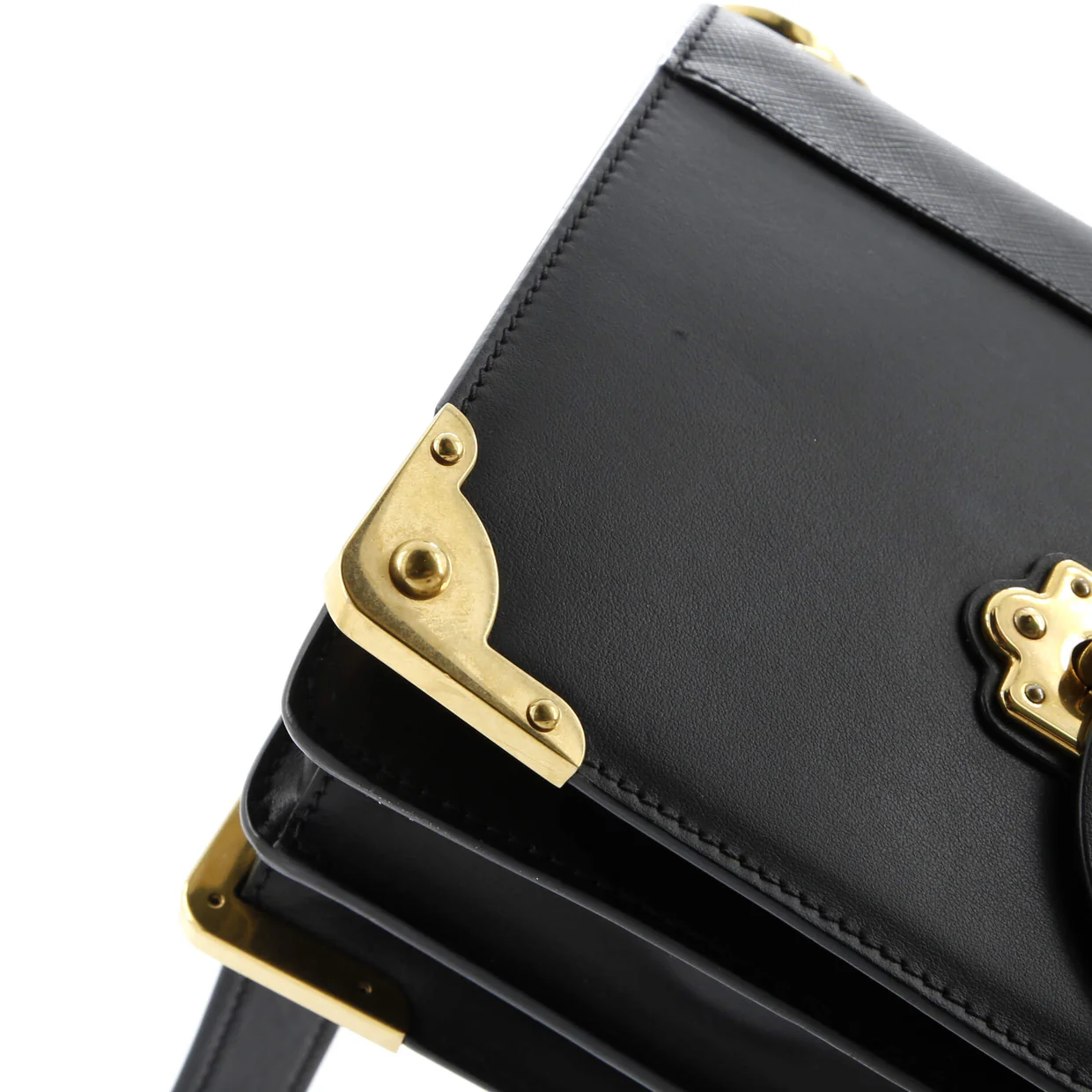Cahier Crossbody Bag Leather and Saffiano Leather Large - Deep Luxury