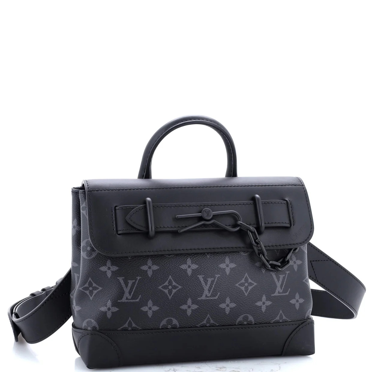 Steamer Crossbody Bag Monogram Eclipse Canvas PM - Deep Luxury