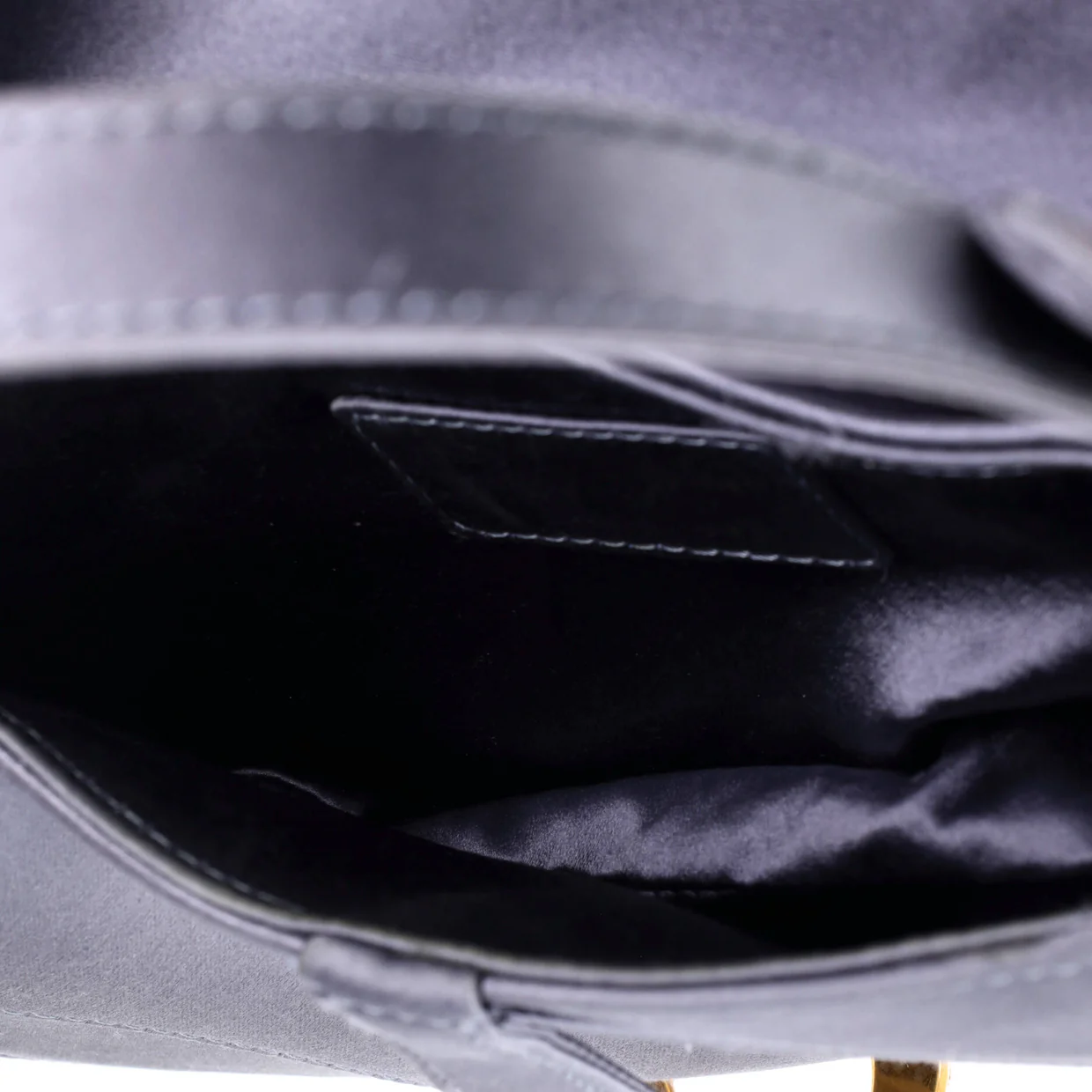 Saddle Handbag Satin with Crystals Mini - Deep Luxury