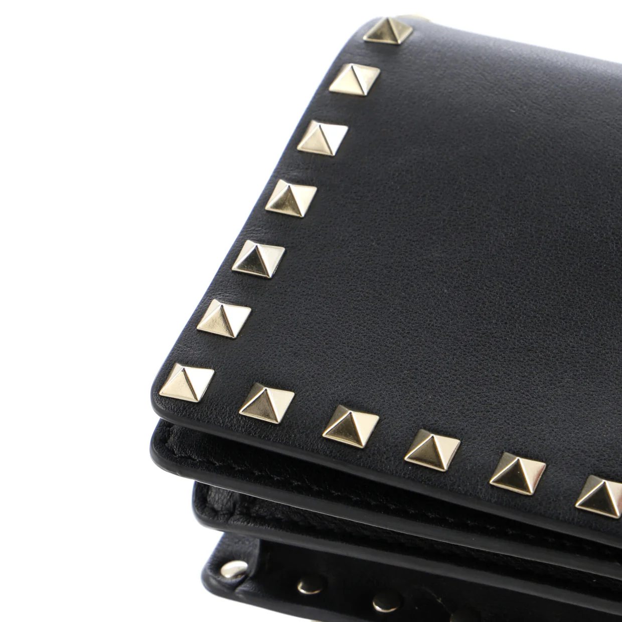 Rockstud Pouch Crossbody Bag Leather Mini - Deep Luxury