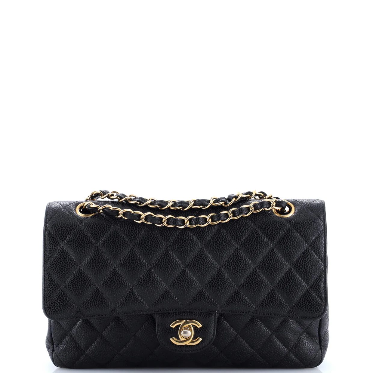 Classic Double Flap Bag Quilted Caviar Medium - Deep Luxury