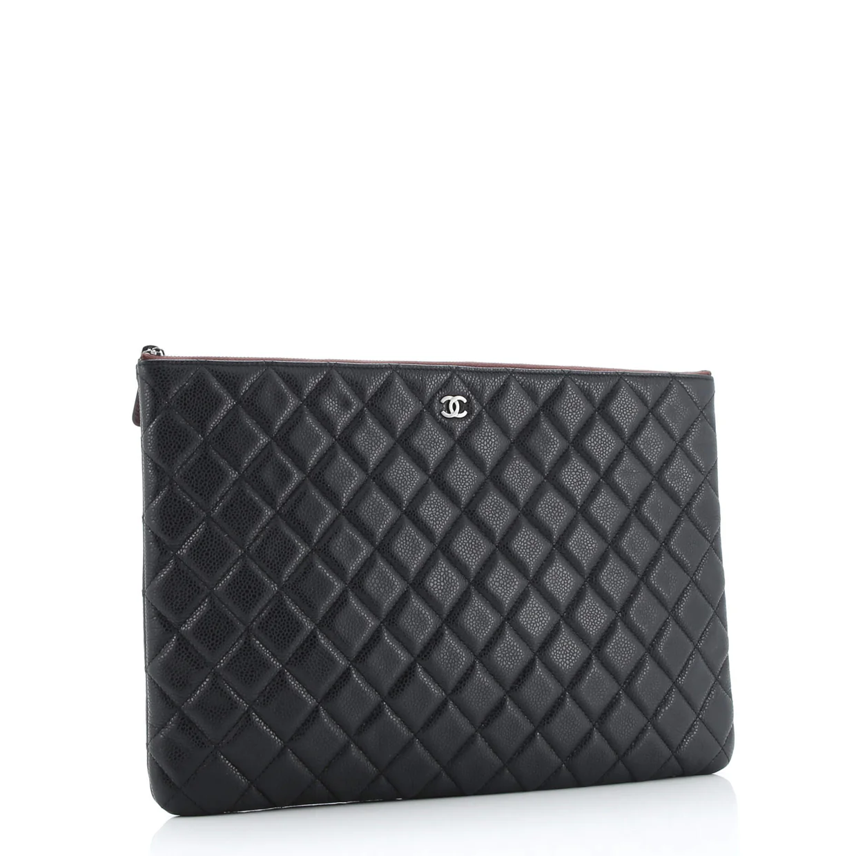 O Case Clutch Quilted Caviar Large - Deep Luxury