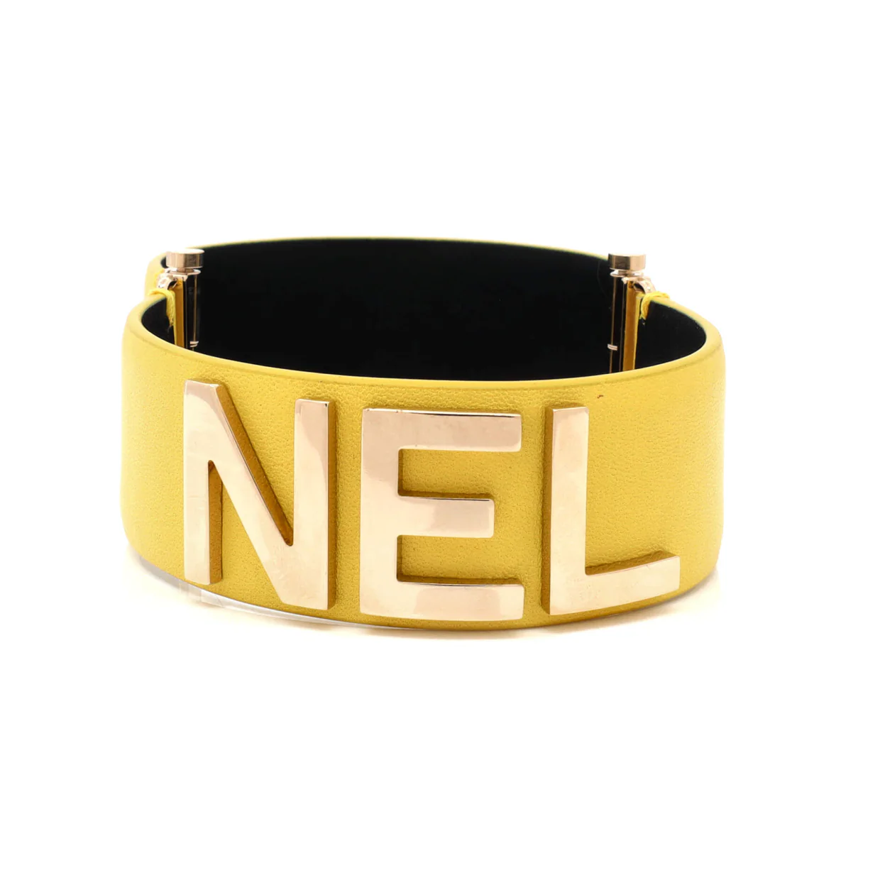CHA-NEL Logo Cuff Bracelet Set Leather with Metal - Deep Luxury