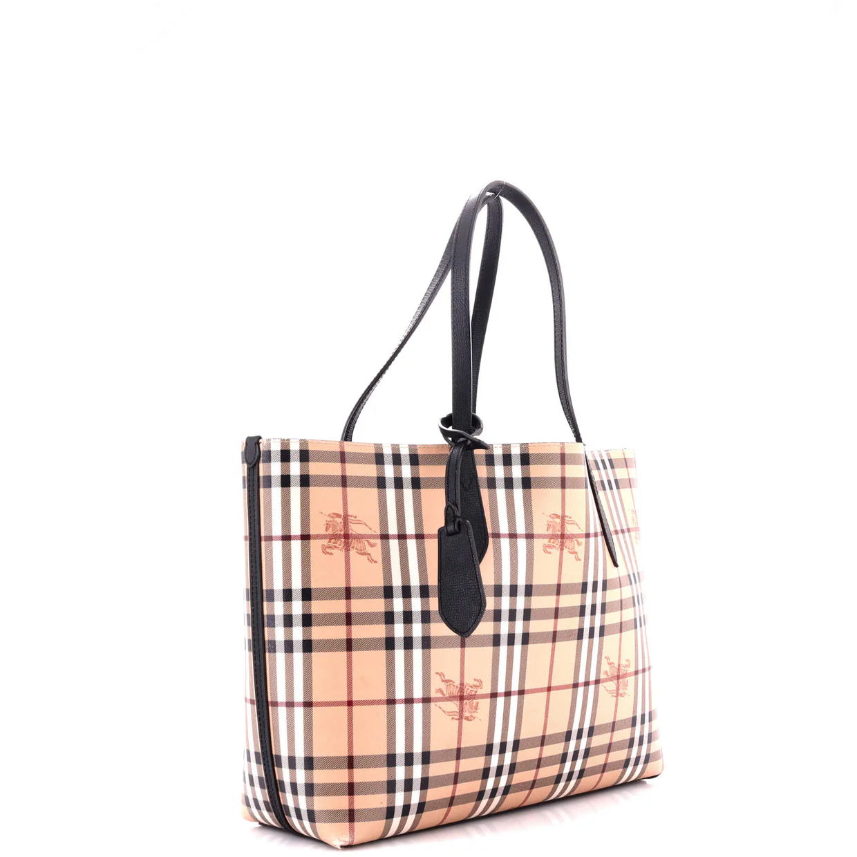 Reversible Tote Haymarket Coated Canvas and Leather Medium - Deep Luxury