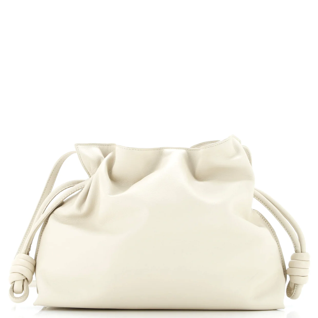 Flamenco Knot Clutch Leather Medium - Deep Luxury