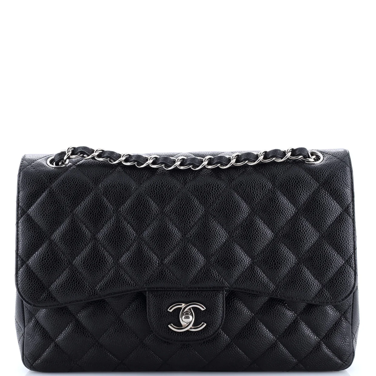 Vintage Classic Double Flap Bag Quilted Caviar Jumbo - Deep Luxury
