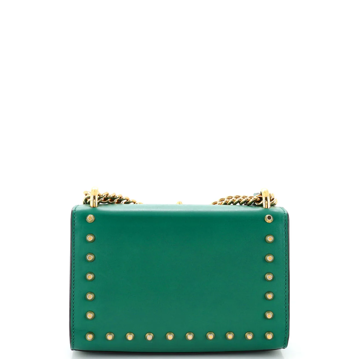 Pearly Padlock Shoulder Bag Studded Leather Small - Deep Luxury