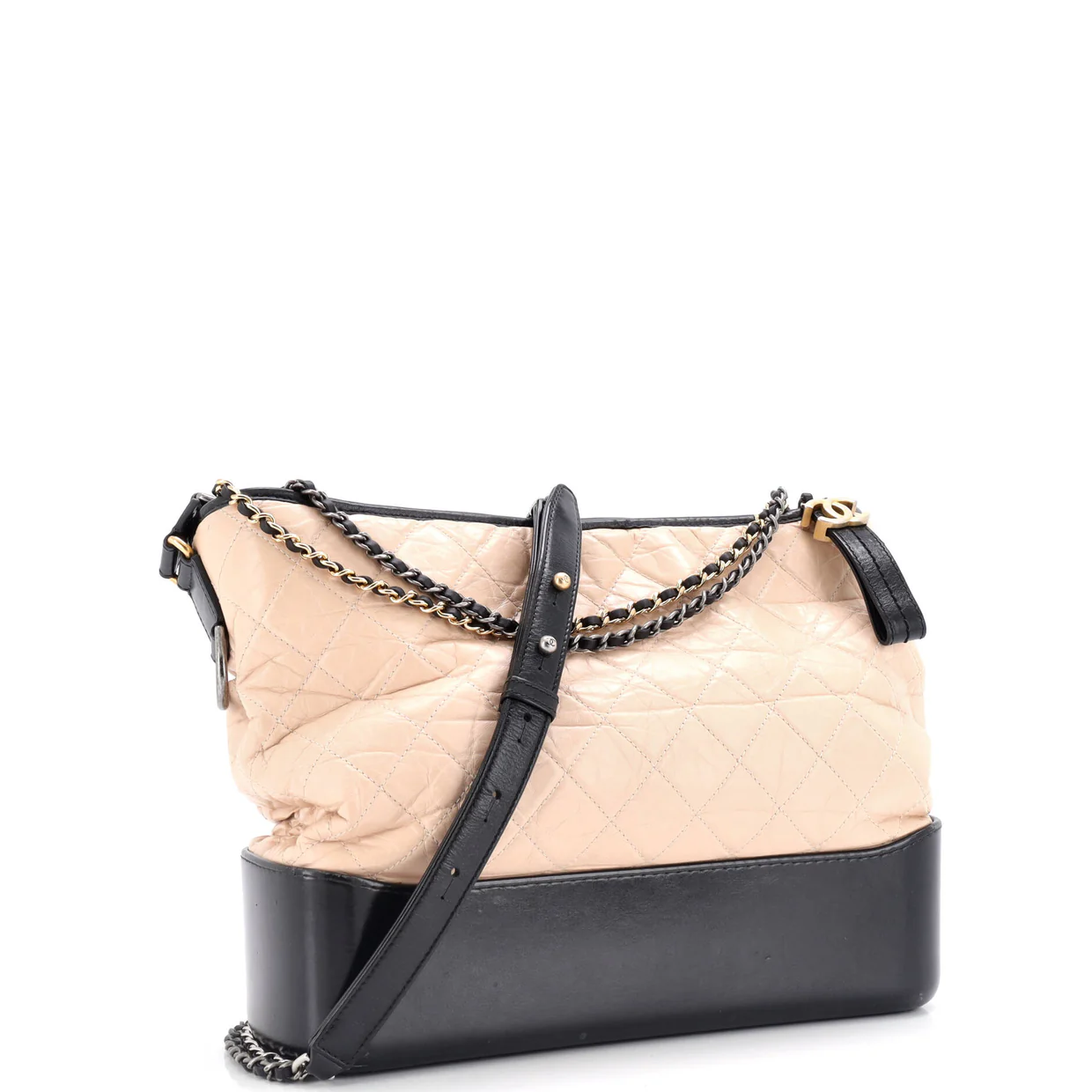 Gabrielle Hobo Quilted Aged Calfskin Large - Deep Luxury