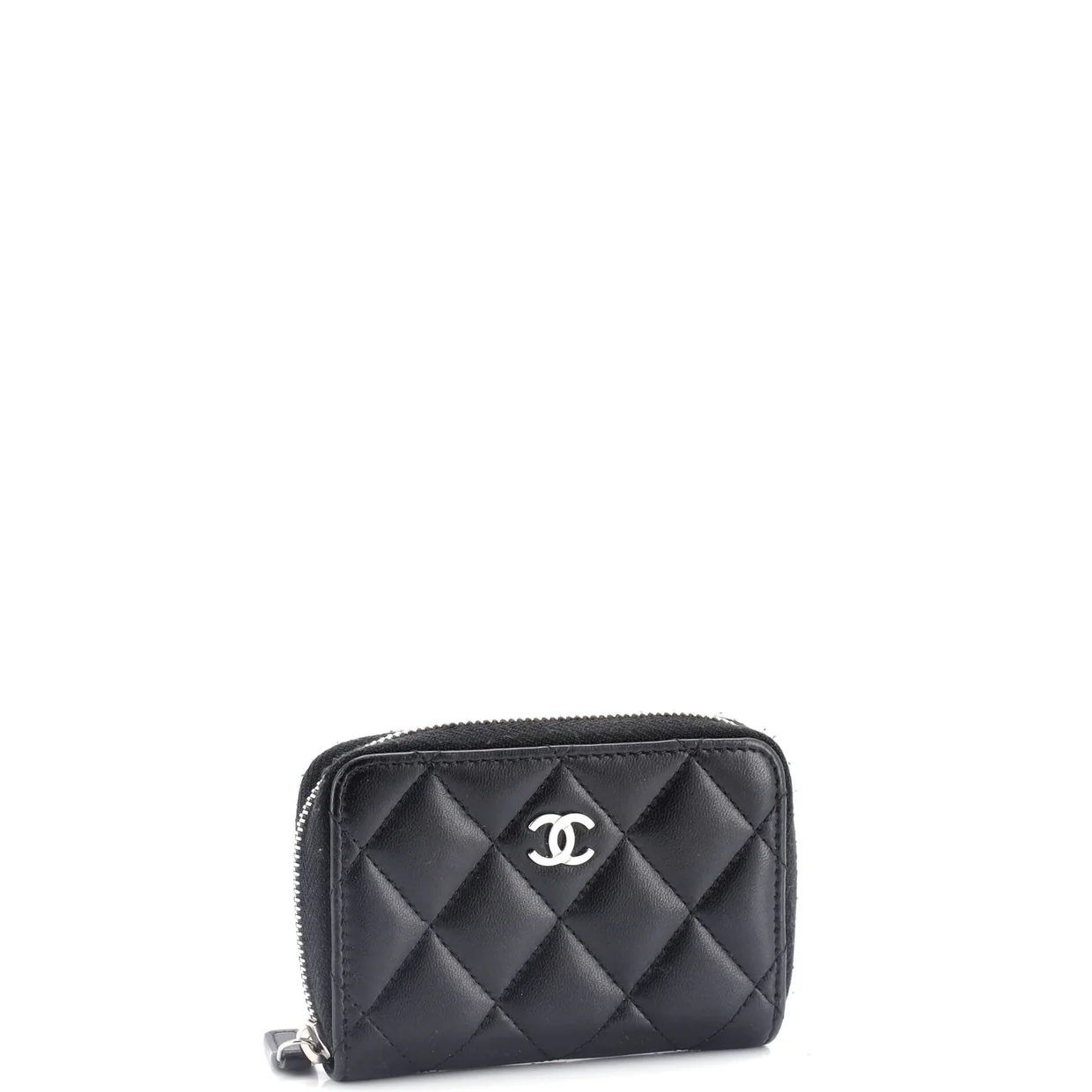 CC Zip Coin Purse Quilted Lambskin Small - Deep Luxury