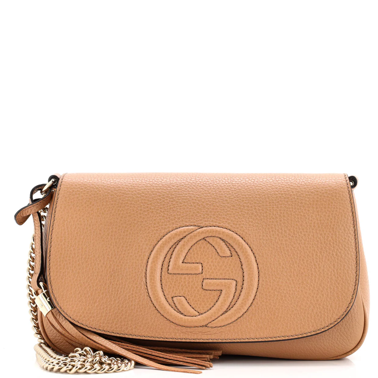 Soho Chain Crossbody Bag Leather Medium - Deep Luxury