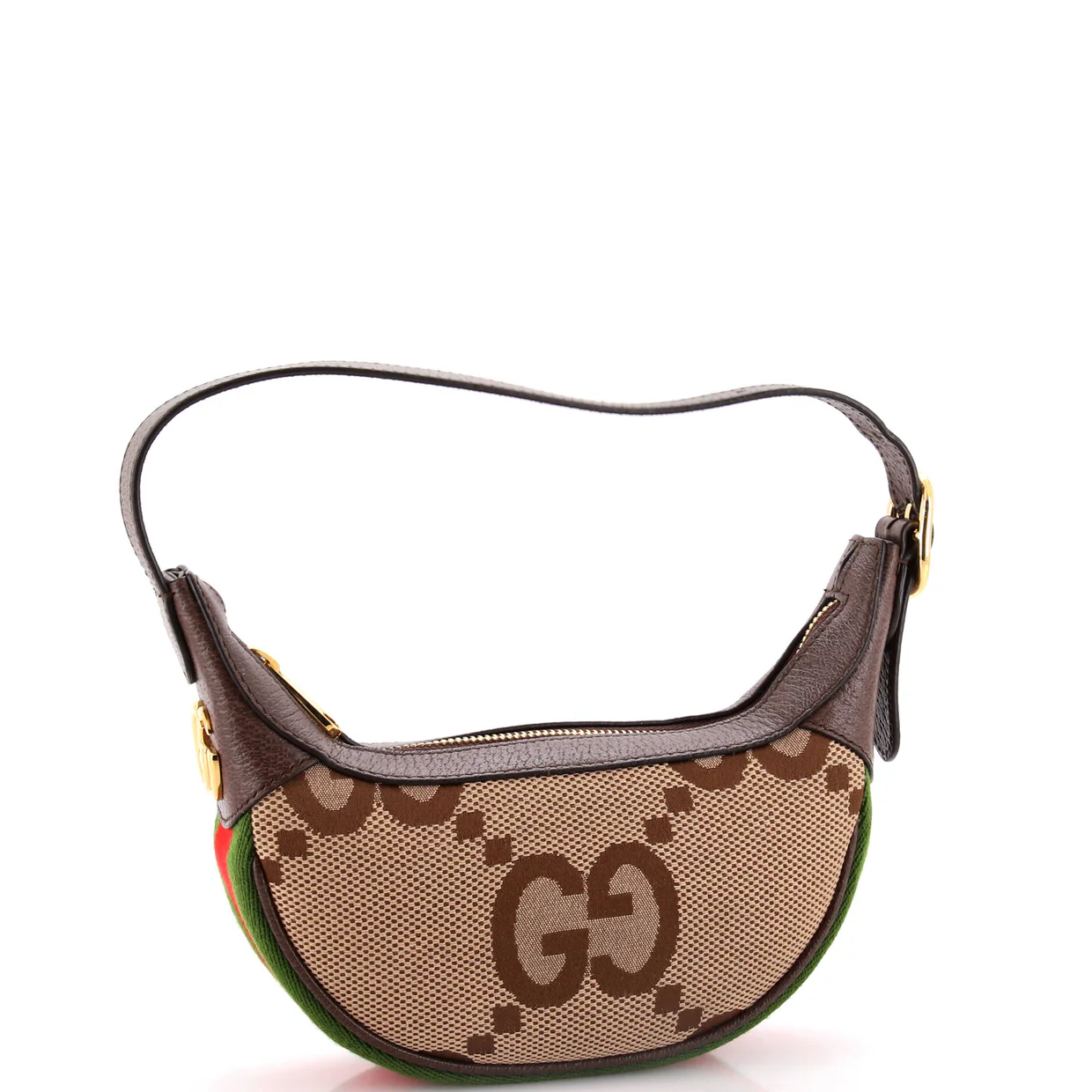 Ophidia Half Moon Bag Jumbo GG Canvas Mini - Deep Luxury