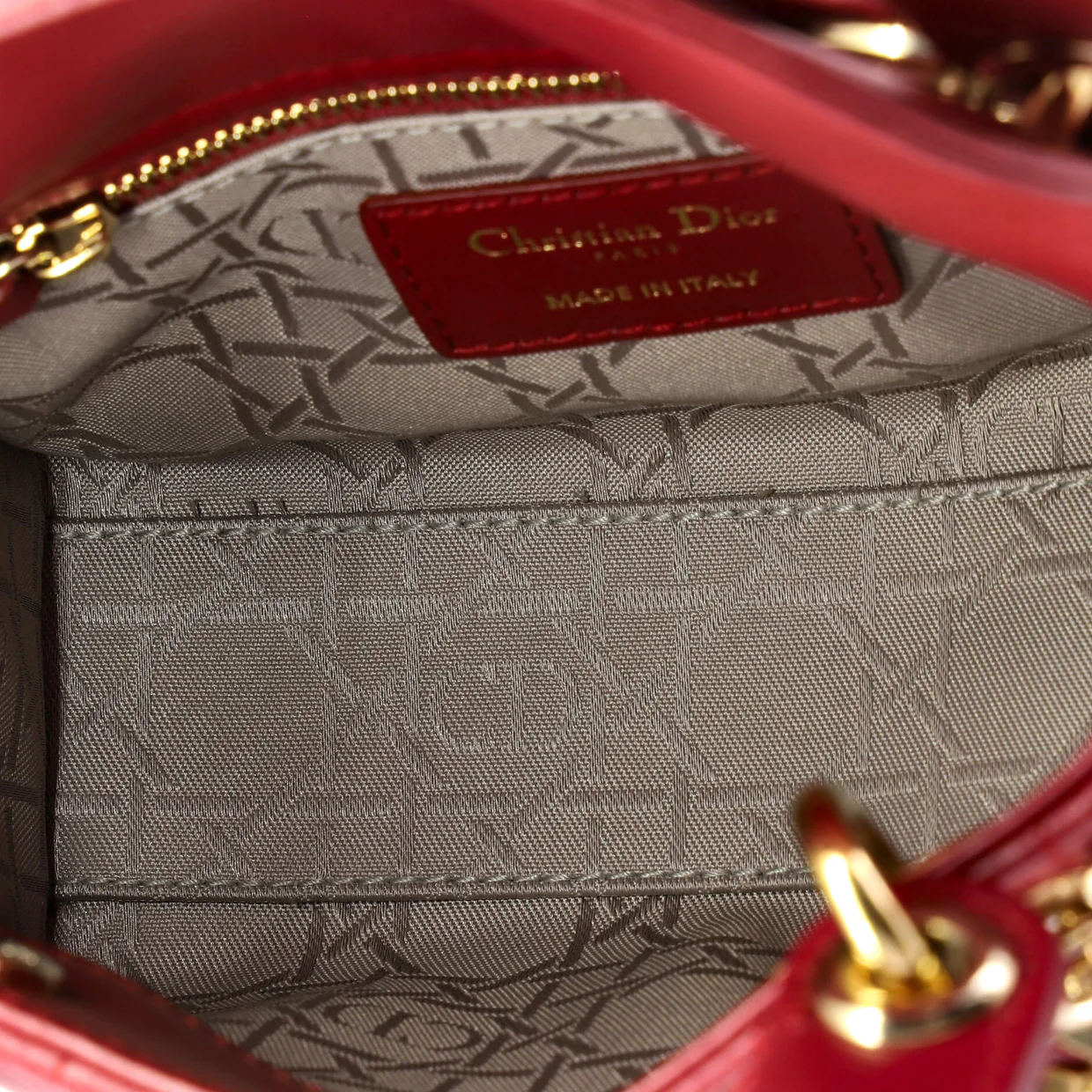 Lady Dior Chain Bag Cannage Quilt Lambskin Mini - Deep Luxury