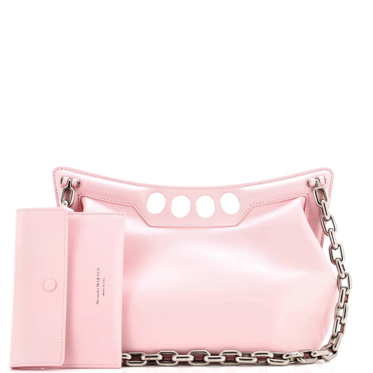 The Peak Chain Shoulder Bag Leather Mini - Deep Luxury