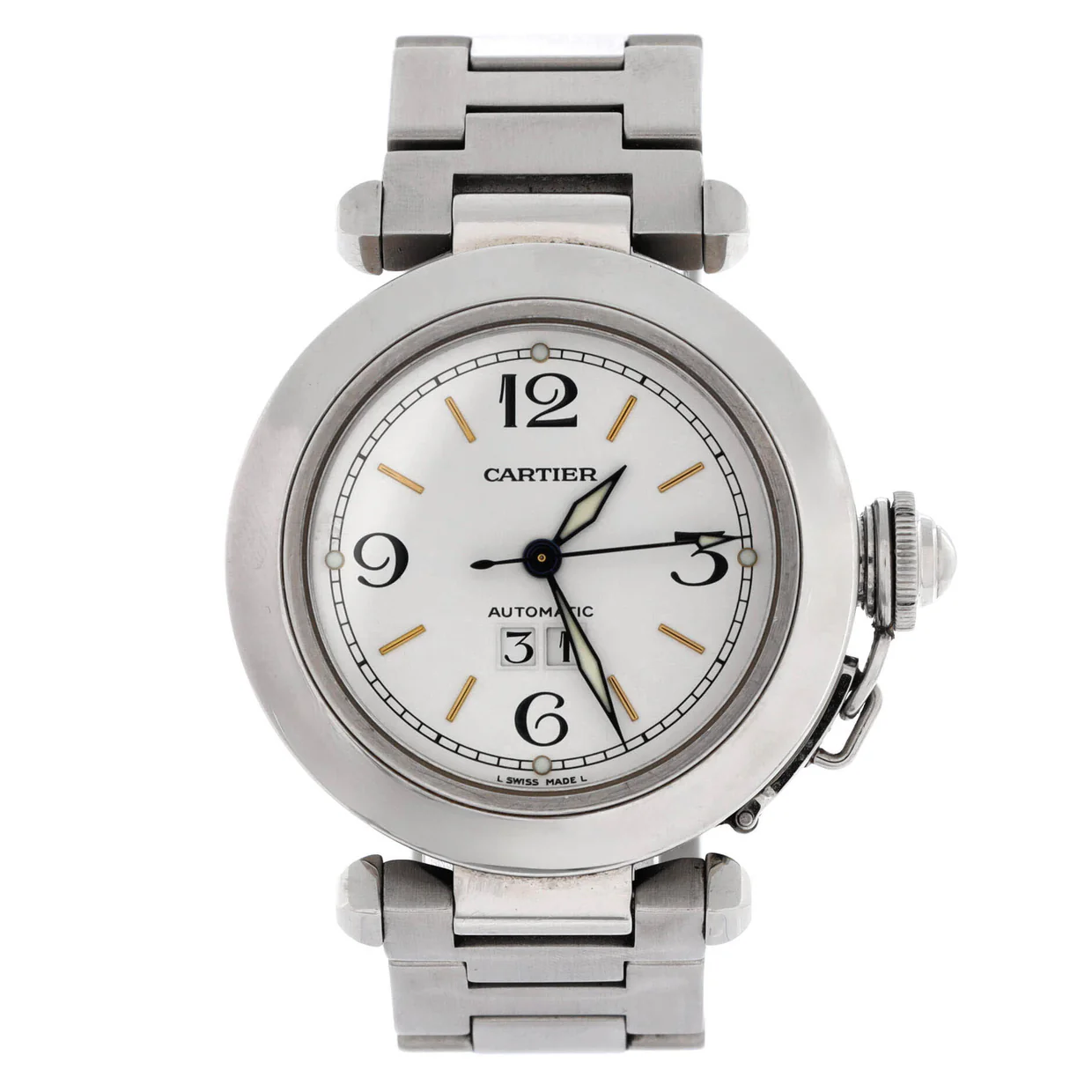 Pasha C de Cartier Automatic Watch Stainless Steel 35 - Deep Luxury