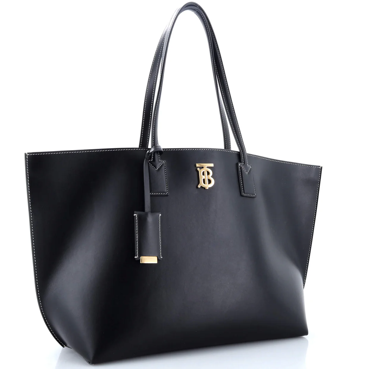 TB Monogram Motif Tote Leather Medium - Deep Luxury