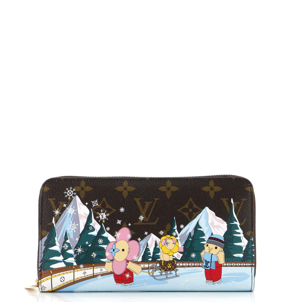 Zippy Wallet Limited Edition Vivienne Xmas Monogram Canvas - Deep Luxury