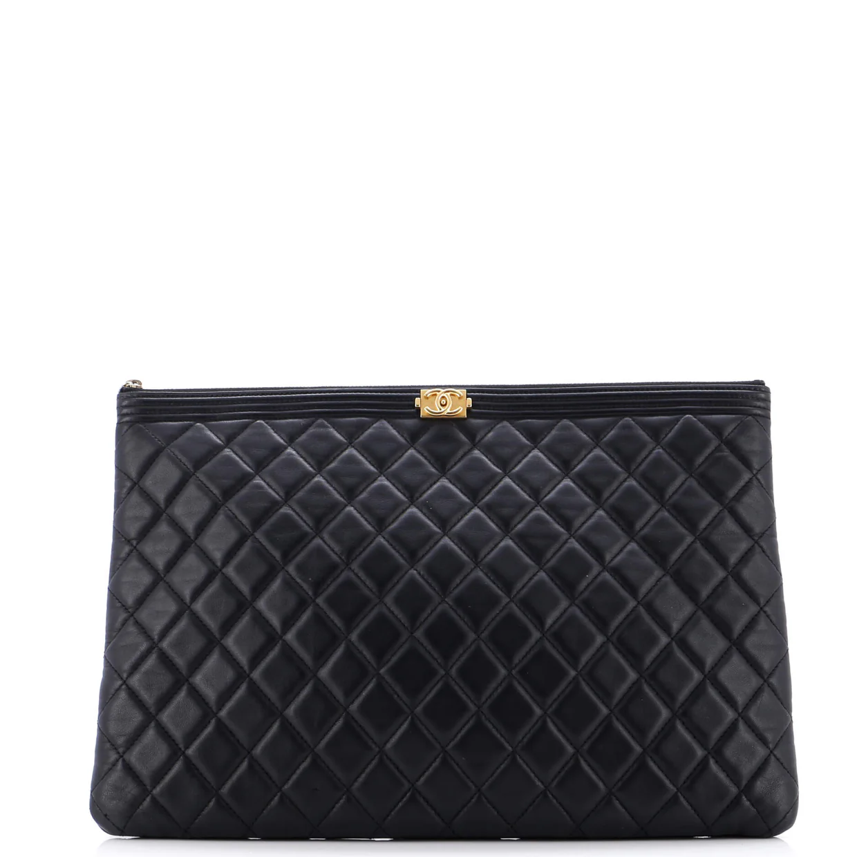 Boy O Case Clutch Quilted Lambskin Large - Deep Luxury