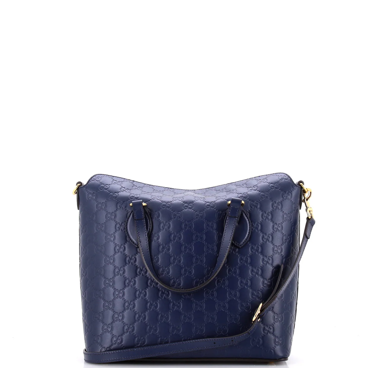Signature Fold Over Tote Guccissima Leather Medium - Deep Luxury