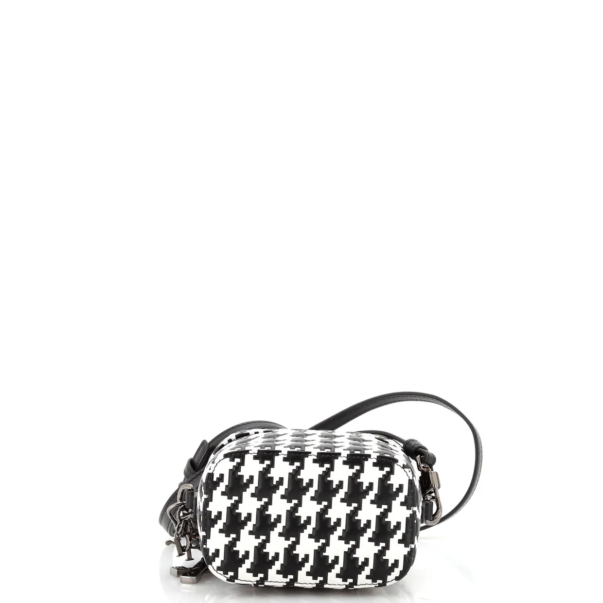 Lady Dior Vanity Case Houndstooth Braided Leather Micro - Deep Luxury