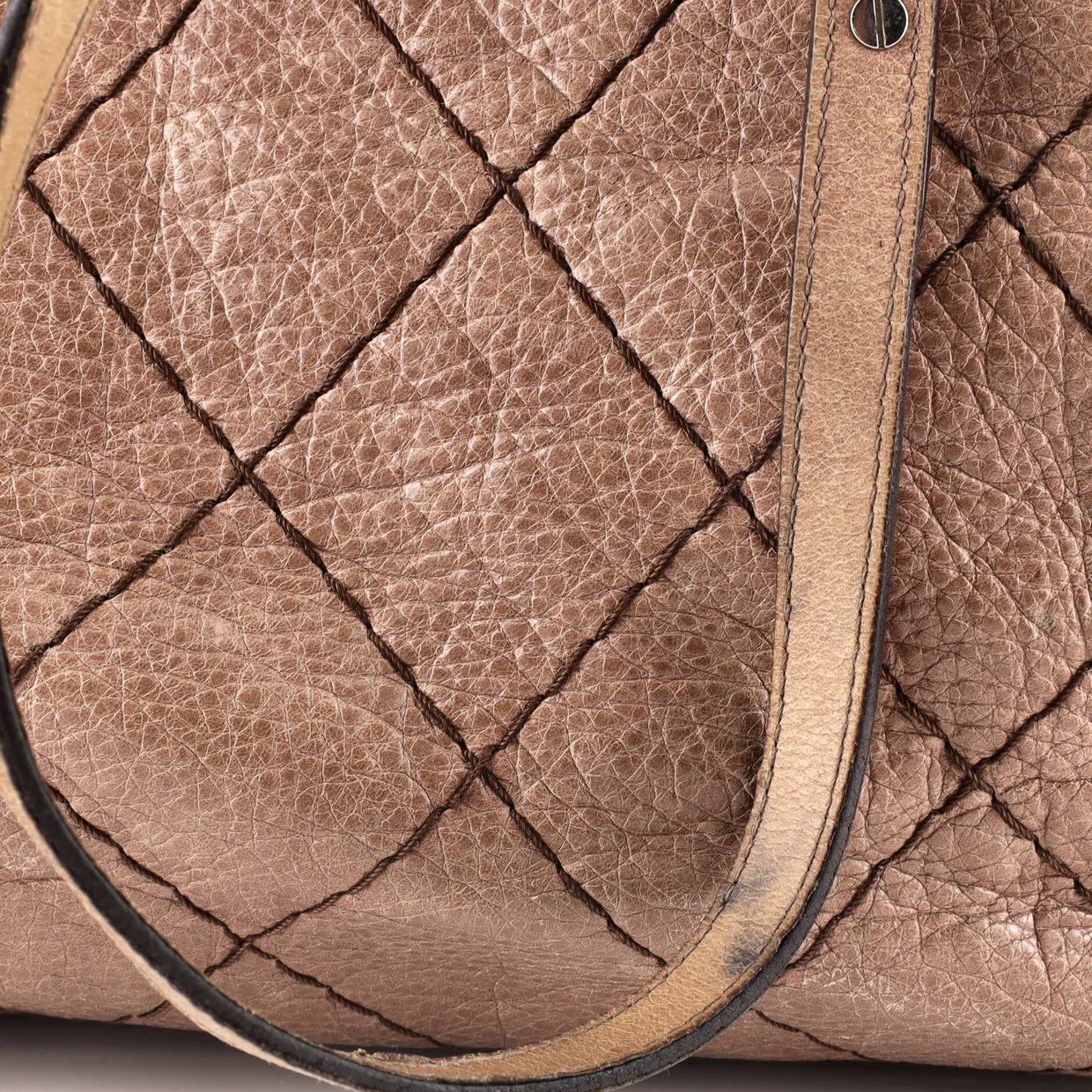 On The Road Tote Quilted Leather Large - Deep Luxury