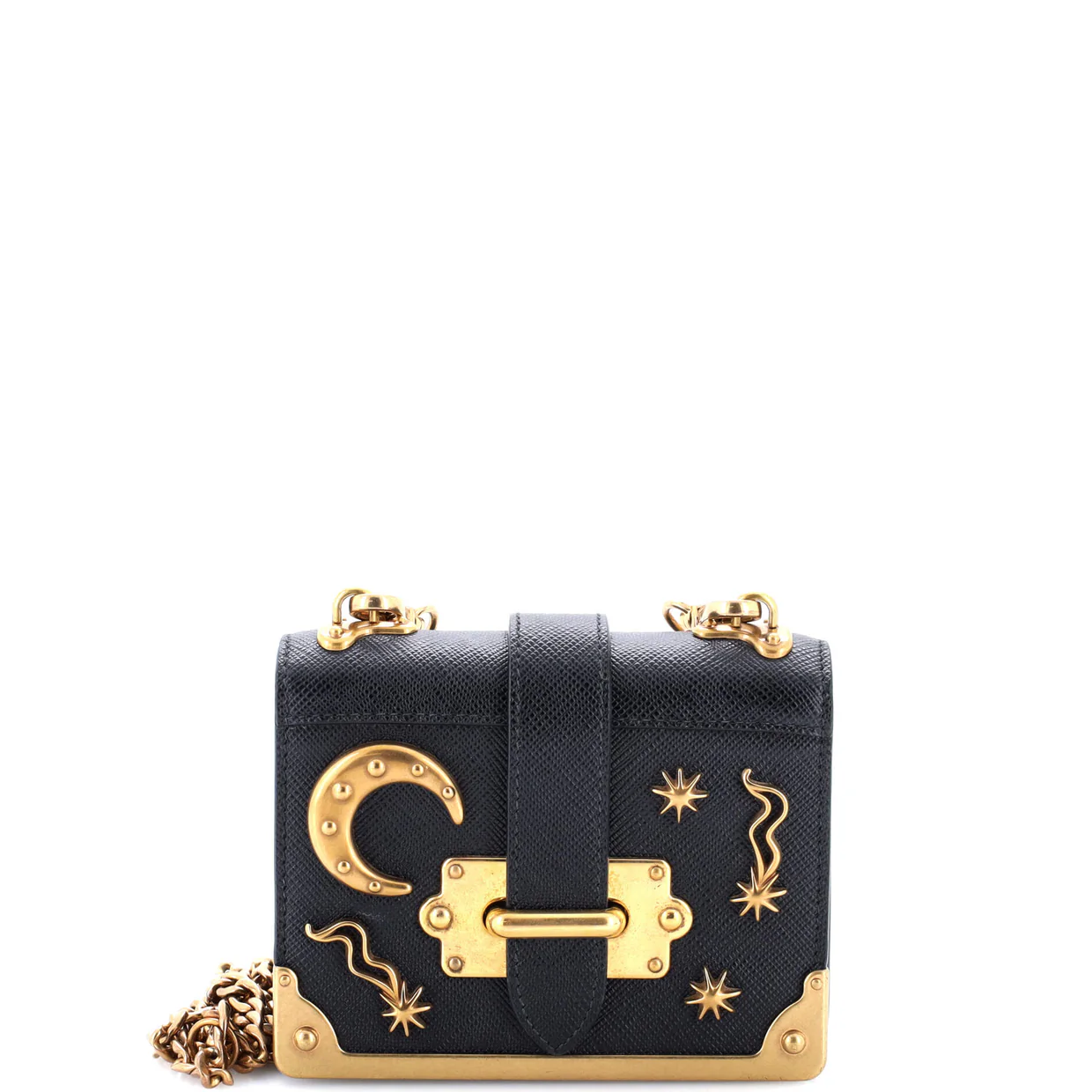 Cahier Crossbody Bag Embellished Leather Micro - Deep Luxury