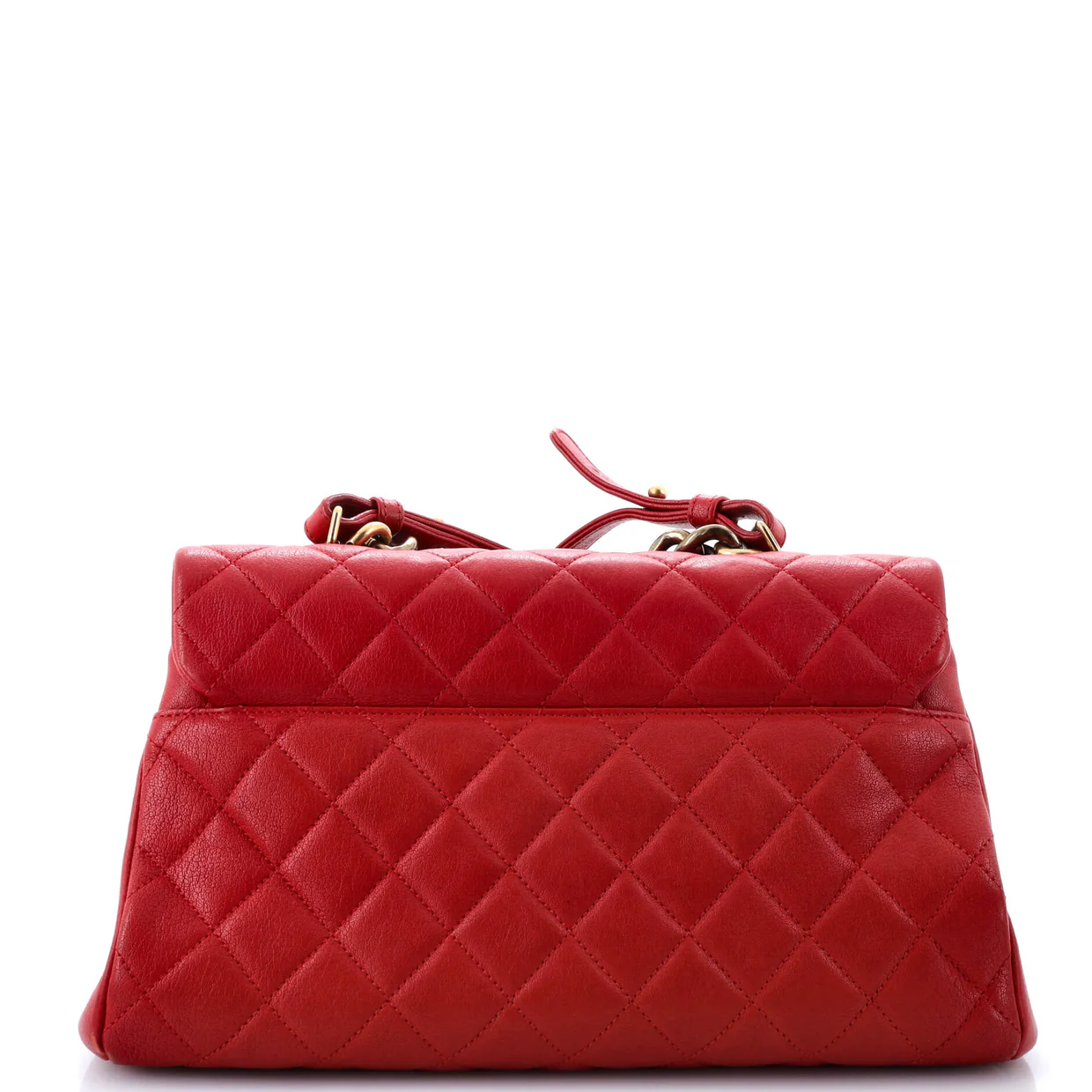 Trapezio Flap Bag Quilted Sheepskin Large - Deep Luxury