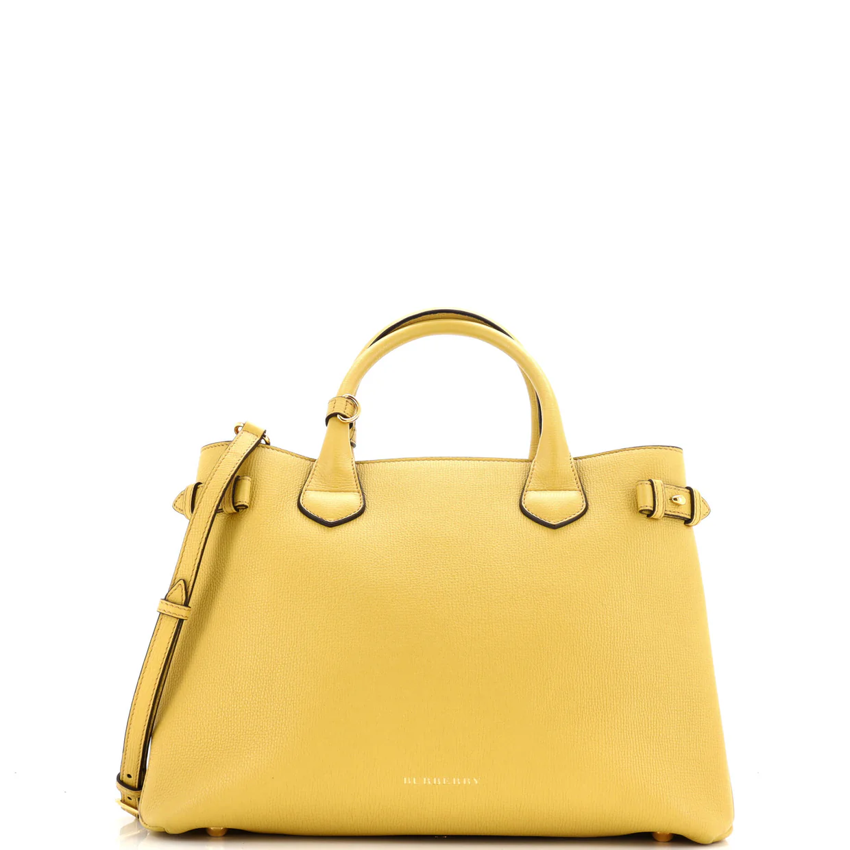 Banner Tote Leather and House Check Canvas Medium - Deep Luxury